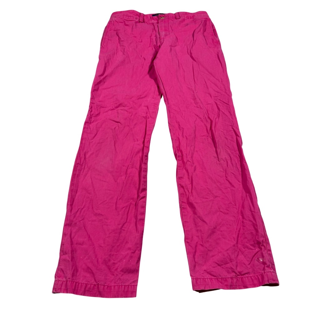 Polo Ralph Lauren Pants Girls 16 Pink Chino Straight Leg Cotton Preppy Pony Logo